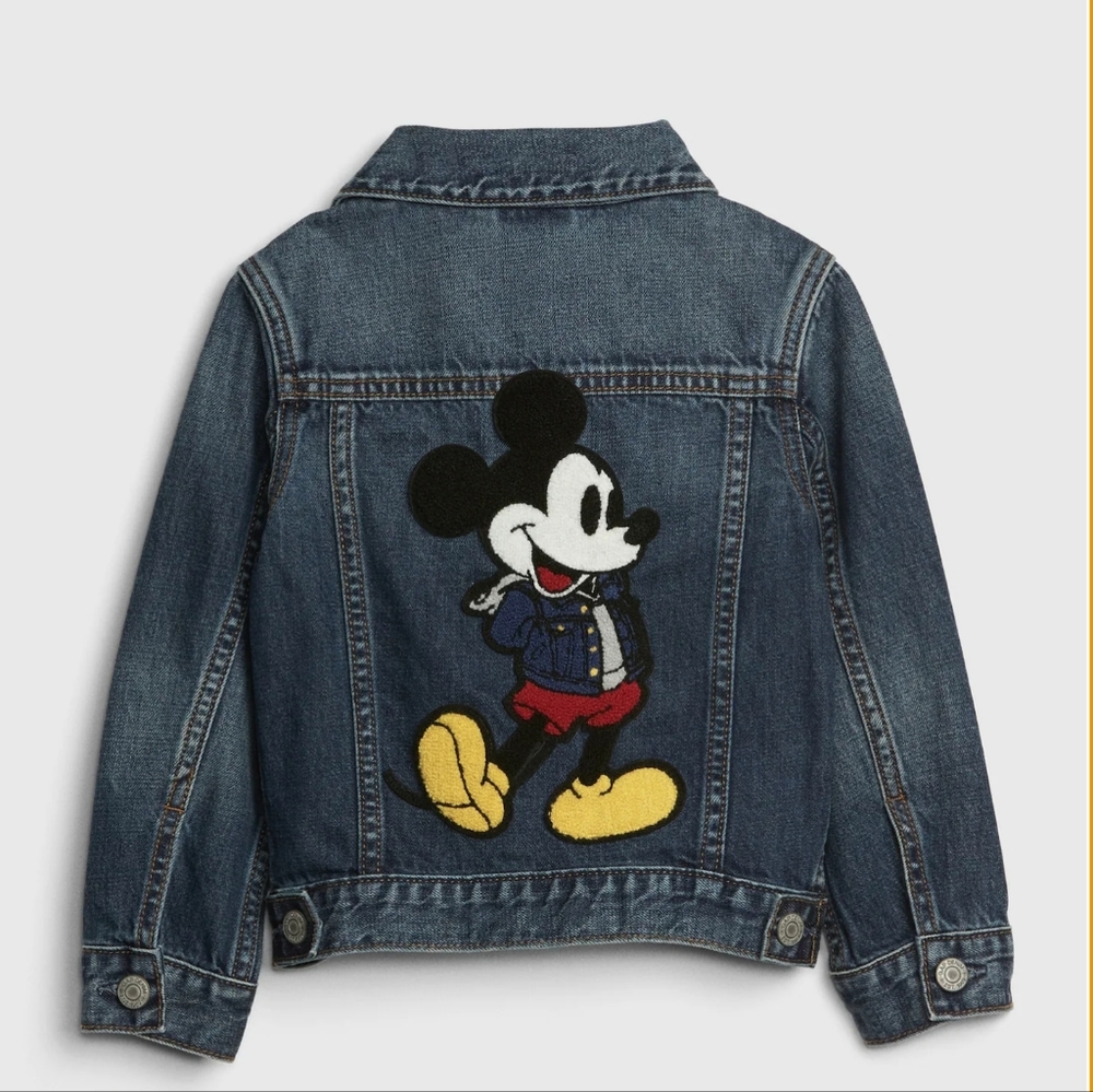 𝅺Baby Gap Disney Jean Jacket Mickey Mouse Denim Limitd Edition